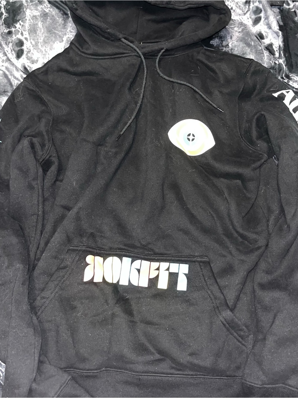 Rokfit streetwear heavy weight Black Hoodie primary Colorful Logo size 2xl NWOT